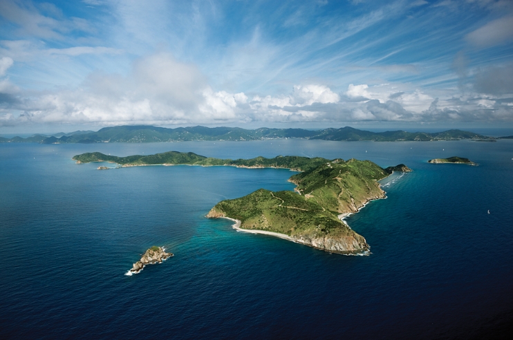 Aerial image of Peter Island